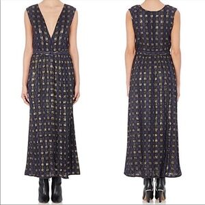Ace & Jig Celestial Maxi Dress in Navy Patina Metallic Sz S